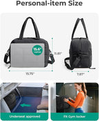 BAGSMART Gym Bag for Women, Carry on Travel Duffel Bag, Water-resistant Weekender with Shoe Compartment for Gym Travel Work, Black, Medium