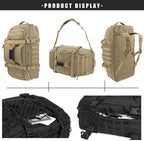 Miramrax Travel Duffle Bag Backpack for Men - Large Tactical Bags Weekender Gym Bag for Overnight Traveling Military Workout Deployment Sports (Coyote, 25L)