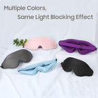 Sleep Mask - Total Blackout 3D Sleeping Mask, Super Lightweight & Silky Soft Eye Mask for Sleeping, Fully Adjustable Fit for Home, Traveling, Meditation, Yoga, Purple, Mothers Day Gifts