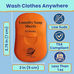 Travel Laundry Detergent Sheets and Travel Clothesline – Laundry Detergent Sheets 50-Count + Portable Clothesline for Hotels, Cruises & Camping, Compact Sink Laundry Set for Trips & Small Spaces