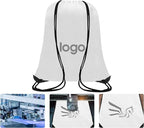 60 Pieces Drawstring Backpack Bags Sports Sackpack Bulk Cinch Gym Bag For Women Men Outdoor Sports Backpack（White）