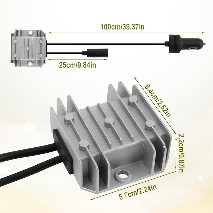 Car Adapter for Starlink Mini, 12V/24V to 30V 3.5A DC Power Cable Supply Universal 9-28V Input Power Converter Accessories for Truck RV Marine & Off-Grid Use