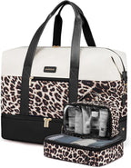 LOVEVOOK Weekender Bag, Large Travel Duffel Bag for Women with 2 Packing Cubes, Carry on Overnight Bag with Shoe Compartment, Mom Hospital Bags for Labor and Delivery
