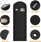 Syeeiex 72'' Long Dress Bags for Gowns, Garment Bags for Hanging Clothes, Dress Garment Bag, Garment Covers with Clear Window for Prom Dresses,Formal Gowns,Long Winter Coats,Evening Dress(3 Pack)