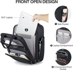 Hanke 16 Inch Underseat Carry On Luggage With Wheels, Small Rolling Suitcase Lightweight Under Seat Carry On Bag, Airline Approved Personal Item Overnight Softside Travel Luggage Bag,Black