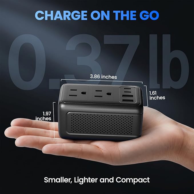 2000W 220V to 110V Voltage Converter US to Europe for Hair Dryer, Converter for European Travel, Travel Adapter with 2 USB A and 2 USB C Ports (Matt Black)