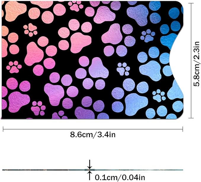 12 PCS RFID Blocking Sleeves, Credit Card Holder for Women Men Protect Cards Identity from Electronic Theft Travel Case Set (Black Cat Flower)