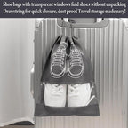Shoe Bags for Travel, 10 Pcs Travel Shoe Bag Travel Bags Covers for Traveling Packing, Travel Shoe Bags for Storage for Packing in Suitcase (Large, Medium)
