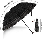 WANLIAN Folding umbrella Travel Umbrella Folding UV Resistance Lace Parasol Umbrella Sun Umbrella For Women Girls sunshades with lace decoration