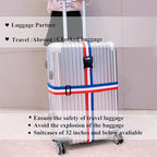 2 Pack Luggage Straps, Bright Colors Adjustable Suitcase Belts with Quick Release Buckle (FranceColor)