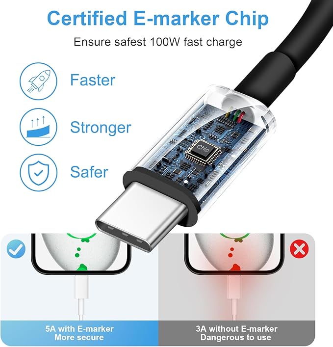 iPhone 17 16 15 Charger Fast Charging 3+3Pack Type C Charger USB C Chargers Block with 10FT Cable for iPhone Air/17/17 Plus/17 Pro/17 Pro Max/16/16 Plus/16 Pro/16 Pro Max/15/15 Pro Max/iPad Pro(Black)