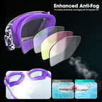 Braylin Swim Goggles, 2-Pack Swimming Goggles, Anti Fog, No Leaking For Adult Women Men Youth
