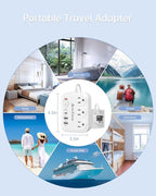 UK Travel Plug Adapter with USB C, 6FT Extension Cord, US to UK Ireland Plug Adapter Type G Travel Adapter with 3 Outlets 3 USB Ports for Scotland London England British Irish Kenya Dubai Travel