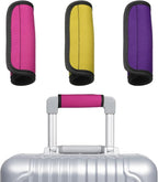 uxcell 3 Pcs Luggage Handle Wrap for Suitcase, Neoprene Handbag Grip Cover Protector Luggage Identifiers Suitcase Handle Wraps for Luggage Shopping Bag Travel Bags, Yellow/Purple/Rose Red