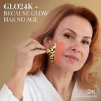 GLO24K 7 Color Beauty Device – Triple LED Action & Vibration Technology Facial and Neck Massager (Cheetah, 1 Pack)