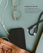 Mophie powerstation prime20 - Ultra-Compact Portable Power Bank with 20,000mAh Internal Battery, 18W USB-C PD Fast Charging, 3-Device Simultaneous Charging, Shamrocks