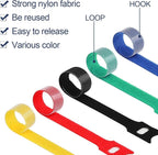 MVYC 120PCS 6 Inch Cable Ties Reusable Multi-Purpose Wire Ties Cord Organizer Adjustable Cable Management 5 Colors