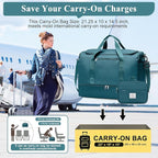 Extra Large Travel Duffle Bag,Carry on Overnight Weekend Bag with Shoes Compartment,Weekender Bags for Women for Travel Business Trips Sport Hospital