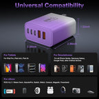 USB C Fast Wall Charger Block, 2Pack 60W USBC Charging Cubes, 5-Port PD+QC Power Adapter Multiport Brick Type C Box Plug for Phone 16/15/14/13/12/11/Pro Max/Plus, Pad Mini/Pro/S25/S24