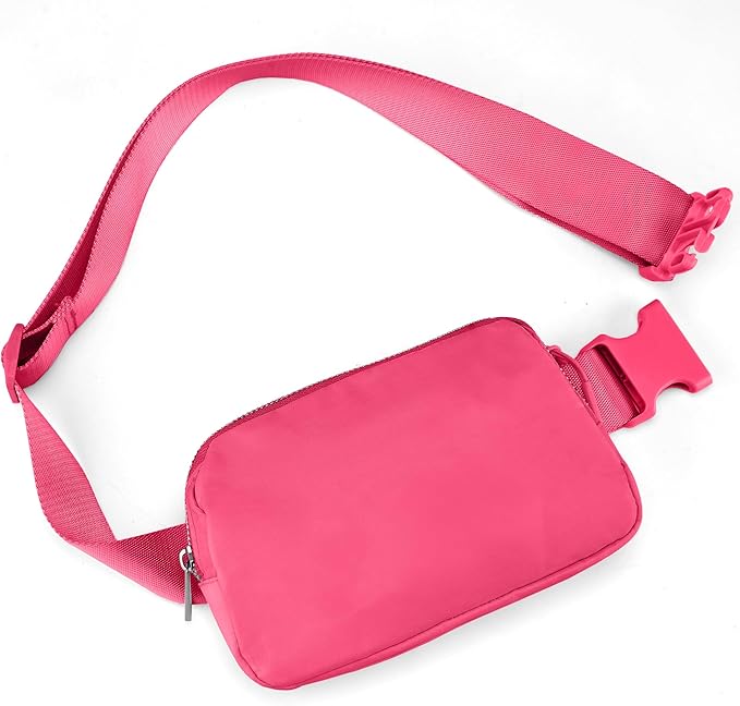 JSJ Mini Fanny Pack for Women & Men,Valentines Day Gifts for Girls Teens Kids Daughter Sister Her,Trendy Stuff Crossbody Bags Cute Everywhere Belt Bags.(Pink Glow)