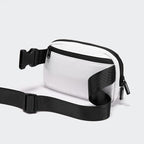 Pander Two Way Zipper Fanny Pack Nylon Everywhere Belt Bag for Women, Water Repellent Waist Packs, Crossbody Bags with Adjustable Strap (White).
