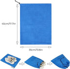 LAKE OF FIRE 4-Piece Travel Shoe Bags for Packing, 17.7" x 13.8" Dustproof Shoe Bags with Drawstring Closure,Washable & Reusable(Blue)