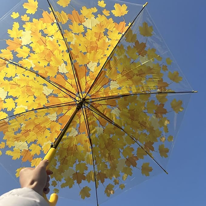 Clear Bubble Umbrella - Automatic Opening Clear Dome Umbrella with the Stylish J-Shaped Handle for Men and Women, Wedding, Outings and Large Group Gatherings, Graduations, Proms, or Daily City Walks