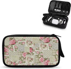 Roses Travel Cord Organizers Case Electronic Organizer Travel Cases Storage Bag Travel Cable Organizer Bag Pouch Electronic Accessories Carry Case for Cable Cord