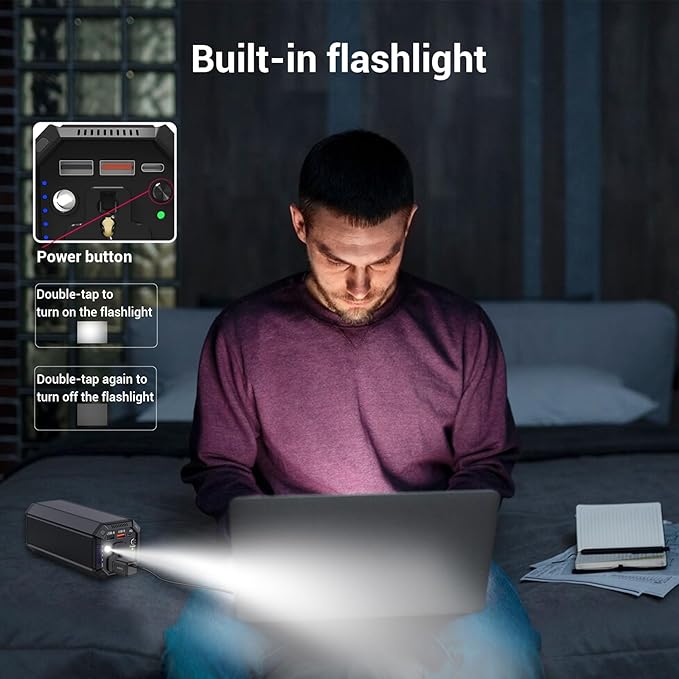 MAHUEEOL Power Bank with AC 100W,Portable Laptop Charger,98Wh/27000mAh External Battery for Laptop,PD 65W Type-C,Compatible for Outdoor RV Camping Travel Emergency Backup Home