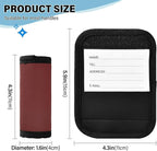 2 Pack Red-Brown Luggage Handle Wrap, Detachable Luggage Tag, Neoprene Suitcase Wrap with Comfort Grip & Bright Identifier for Suitcase, Travel Bag, Sports Bag
