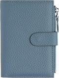Passport wallet and Card Slot Combo RFID Blocking Slim Leather Travel Passport Wallet for Men and Women with Zippered Coins Pocket Passport holder, Blue