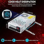 VAYALT 24V 20.8A 500W DC Switching Power Supply, Universal Regulated Switching AC 110V/220V to DC 24V Transformer, 24V Power Supply for Industrial, CCTV, Computer Project, 3D Printer, LED Strip Light
