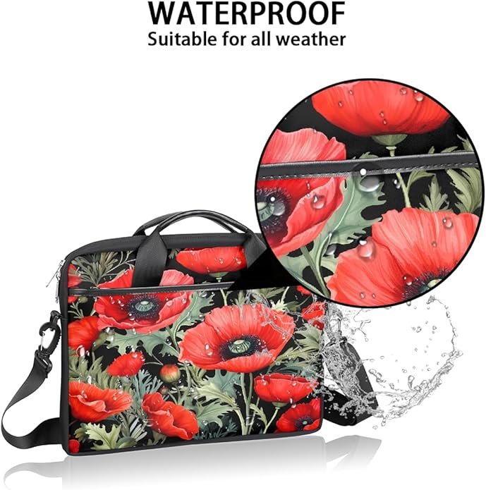 Laptop Shoulder Bag for Women Men, Waterproof Computer Case Messenger Bag Briefcase for Business Office Travel