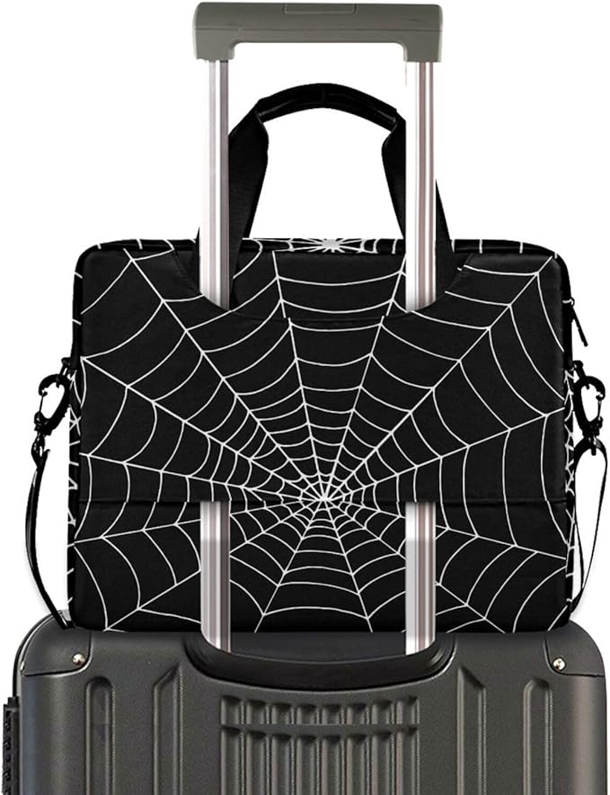 Goth Spider Web Laptop Case 15.6 inch Computer Bag Waterproof Laptop Briefcase Laptop Bag for Women & Men