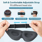 ZGGCD Sleep Mask for Side Sleeper, Light Blocking Sleeping Eye Mask for Women Men, 3D Contoured Cup Night Blindfold, Luxury Eye Cover Eyeshade with Adjustable Strap for Travel, Nap, Grey