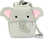 mibasies Toddler Backpacks for Girls 2-4: Plush Backpack -3D Animal Cartoon Mini Travel Bag -10 inch Toddler Backpack Leash