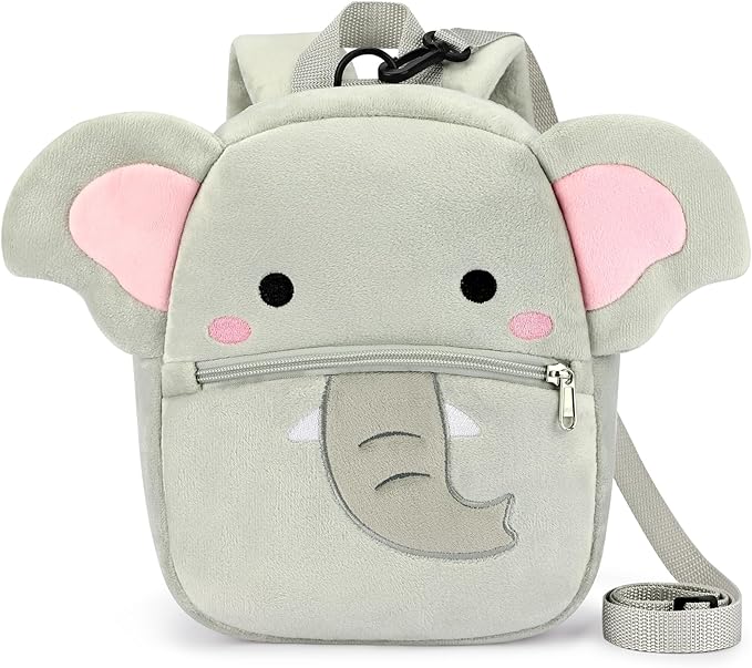 mibasies Toddler Backpacks for Girls 2-4: Plush Backpack -3D Animal Cartoon Mini Travel Bag -10 inch Toddler Backpack Leash