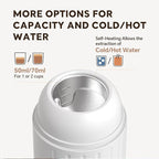 i Cafilas Portable Electric Espresso Coffee Maker, Fast self-heating 2 IN 1 Extraction System Espresso Machine, Support Ground Coffee and NS capsule, for Travel,Car,Hiking,Climbing,Rich Crema（White）