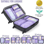 Veken 10 Set Packing Cubes for Travel Essential, Suitcase Organizer Bags in 4 Sizes, Carry-On Luggage Accessories with Large Laundry & Hanging Toiletry Bag, Must-Have for Airplane, Road Trip & Camping