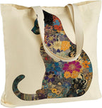 ANNA QUEEN Cat Tote Bag Shoulder Bag Handle Bag for Gym Yoga Picnic Beach Kitchen Reusable