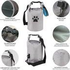 Dog Travel Bag,Travel Dog Food Container With 2pack Collapsible Dogs Travels Bowls,5l Dog Food Trave l Bag,Dogs Food Container,Bpa-Fre,Pet Safe,for Roadtrips,Home,Boarding,Camping and More/Grey