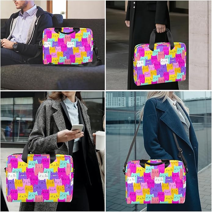 Cute Laptop Shoulder Bag for Women Men, Computer Laptop Bag Laptop Sleeve Case Laptop Satchel Briefcase Carrying Bag QA-1