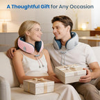Medicane Neck Travel Pillow with Massage, Neck Pillows with Heat & Gentle Vibration Massage with Ergonomic Foam, Perfect for Airplane, Car, Office, Home, Pain Relief,Sleeping,Traveling,Long Flight