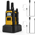 Retevis RB48 Walkie Talkies Long Range,MIL-STD 810H IP67 Waterproof Two Way Radios with Earpiece, Support VOX, Vibration Call, 2000mAh, NOAA, 2 Way Radio for Business(2 Pack)