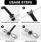 50 Pcs Reusable Cable Ties for Cords, 6" Hook and Loop Adjustable Cord Straps, Reusable Zip Ties, Wire Organizers for Cords Electrical Cord Management Office Home Computer PC Cable Management(Black)