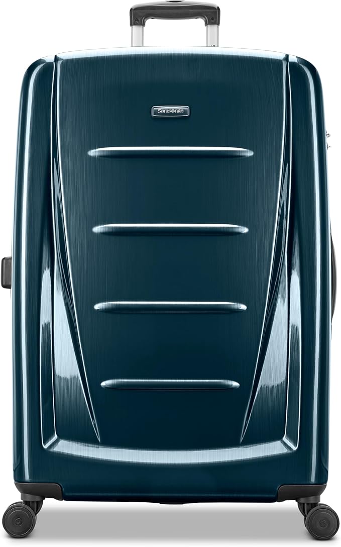 Samsonite Winfield 2 Hardside Expandable Luggage with Spinner Wheels, Teal, Checked-Large 28-Inch