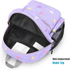 STEAMEDBUN Corduroy Toddler Backpack for Girls 2-4, Kids Preschool Backpack for Kindergarten - Purple Bow
