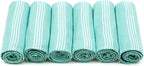 HAVLULAND Turkish Beach Towels Oversized -100% Turkish Cotton Super Soft Lightweight - Absorbent and Quick Drying Bath Towel - Sand Free Beach Towel - Turkish Towels for Adults (Aquamarine, 6 Pack)