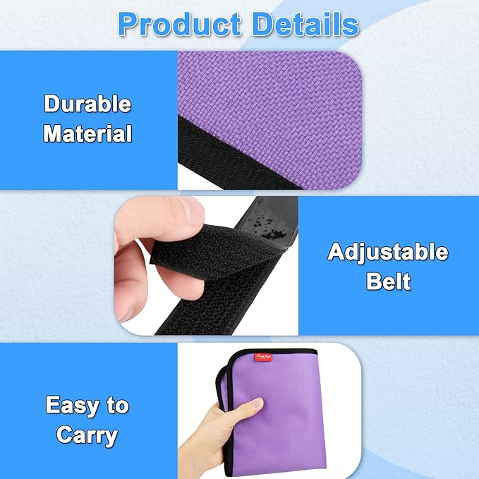 Airplane Seat Back Organizer & Storage, Airplane Tray Table Cover for Personal Items, Airline Seat Hanging Pockets Media Pouch,Reusable Travel Essentials,Fits Tablets,Cell Phone,Water Bottle (Purple)