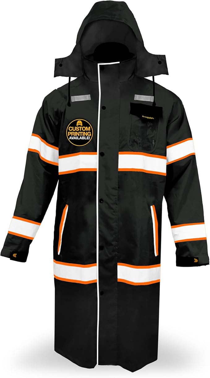 KwikSafety - Charlotte, NC - TORRENT Rain Jacket & Trench Coat ANSI OSHA Class 3 High Visibility Jacket Hi Vis Rain Gear